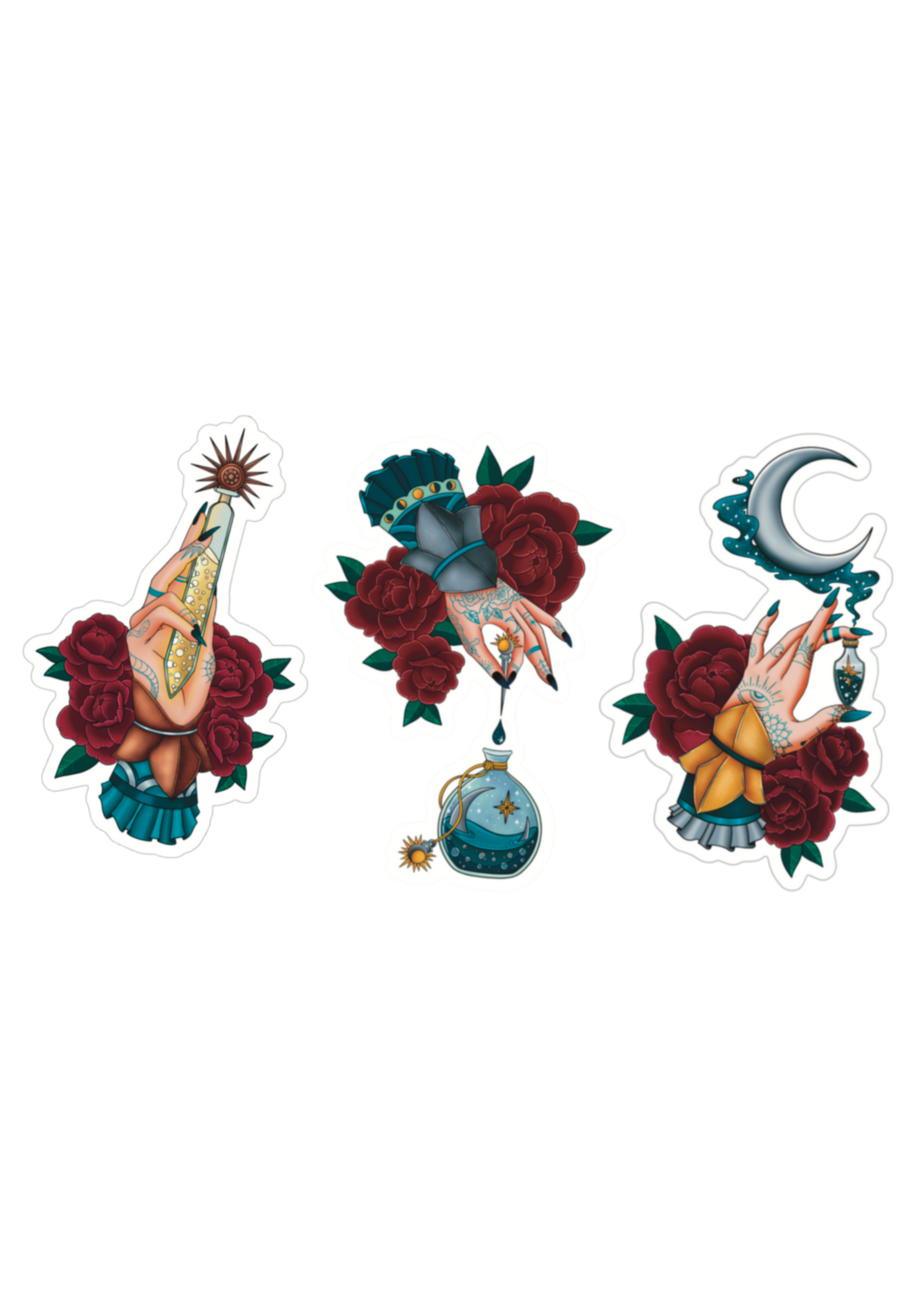 All four sticker packs