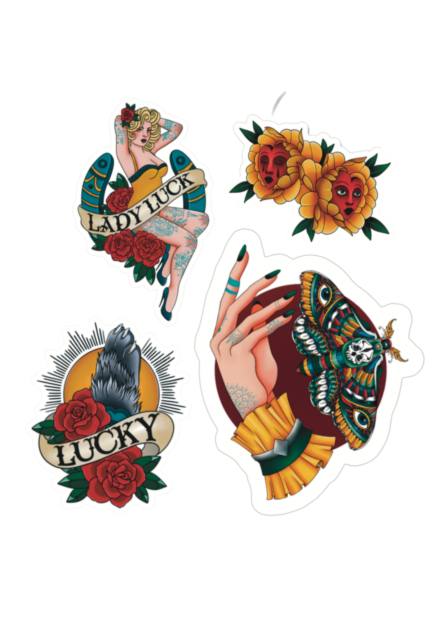 All four sticker packs